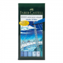 Pisaki artystyczne Faber-Castell - PITT ARTIST PEN B - SHADES OF BLUE - 6 kolorów