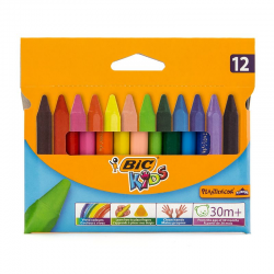 Kredki świecowe Bic Kids Plastidecor Triangle  - 12 kolorów