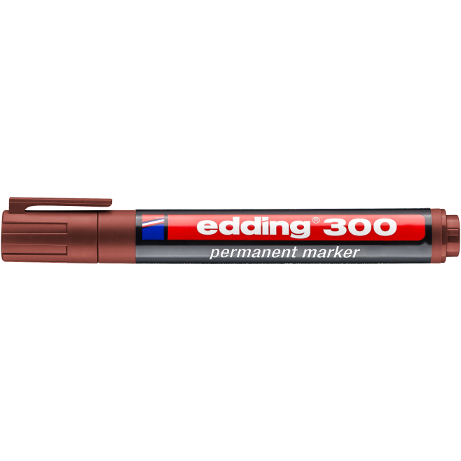Marker permanentny Edding 300 - brązowy