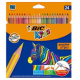 Kredki ołówkowe Bic Evolution Stripes  - 24 kolory