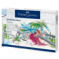 Kredki akwarelowe Faber-Castell Goldfaber Aqua - 12 kolorów - zestaw prezentowy