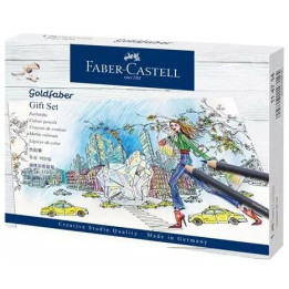 Kredki akwarelowe Faber-Castell Goldfaber Aqua - 17 kolorów - zestaw prezentowy
