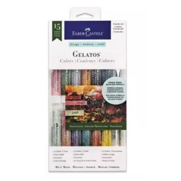 Kredki pigmentowe Faber-Castell Gelatos - 12 sztuk - półprzezroczyste