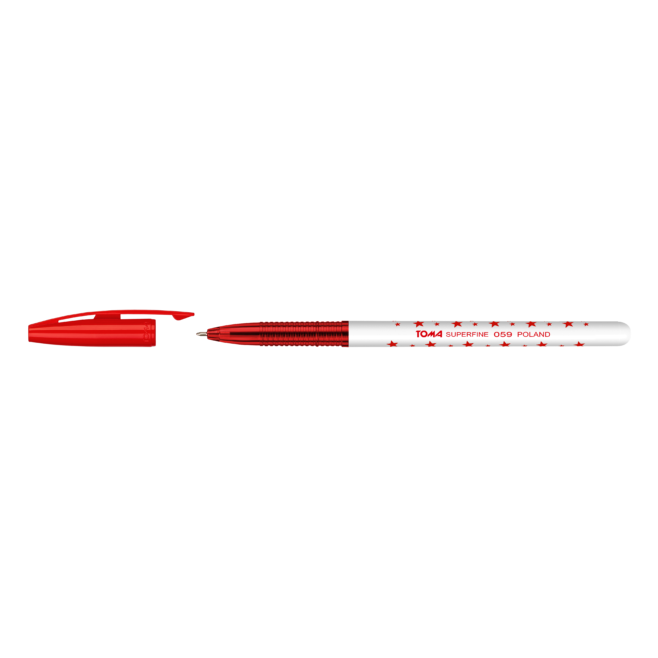 Długopis Reynolds Superfine gwiazdki - czerwony