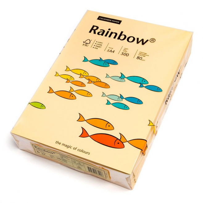 Papier kolorowy Rainbow A4 80g/500ark., nr 06 - kość słoniowa