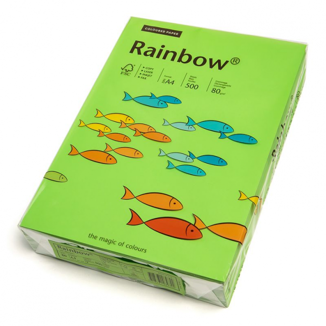 Papier kolorowy Rainbow A4 80g/500ark., nr 76 - zielony