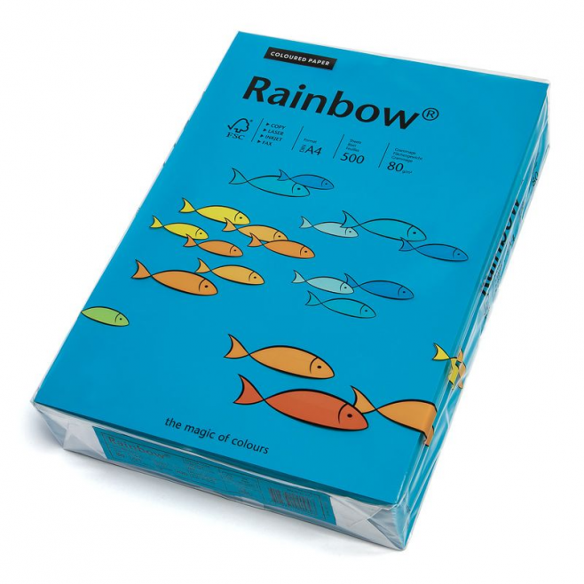 Papier kolorowy Rainbow A4 80g/500ark., nr 88 - niebieski ciemny