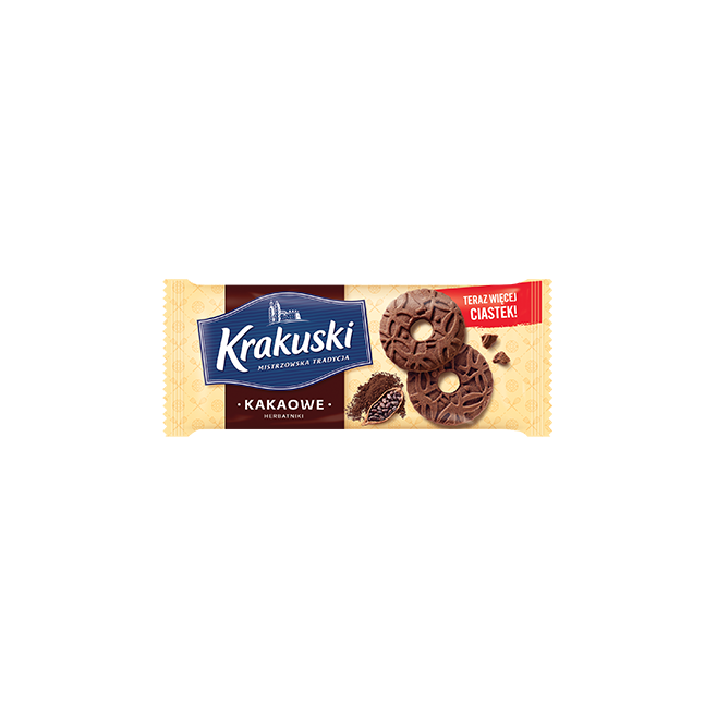 Ciastka Krakuski Deserowe kakaowe 163g