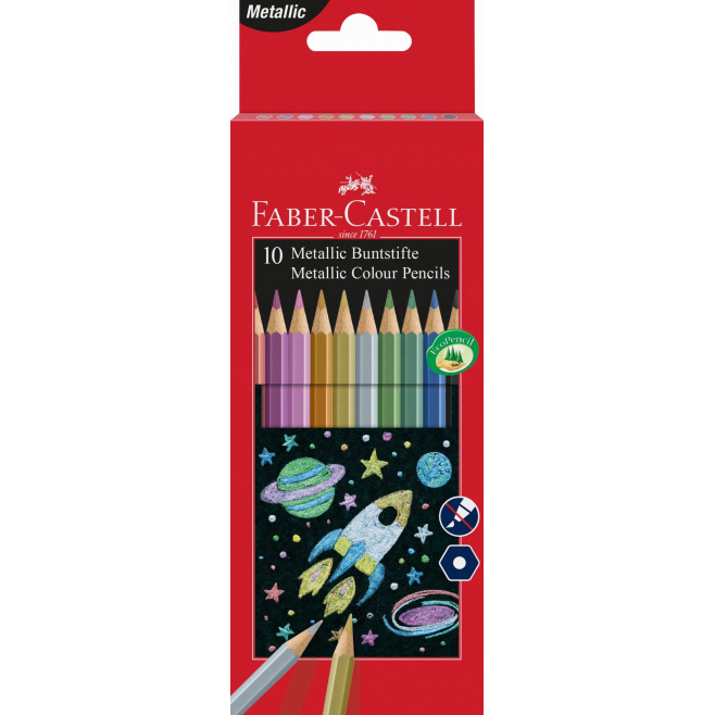 Kredki ołówkowe Faber-Castell Classic Color metaliczne - 10 kolorów