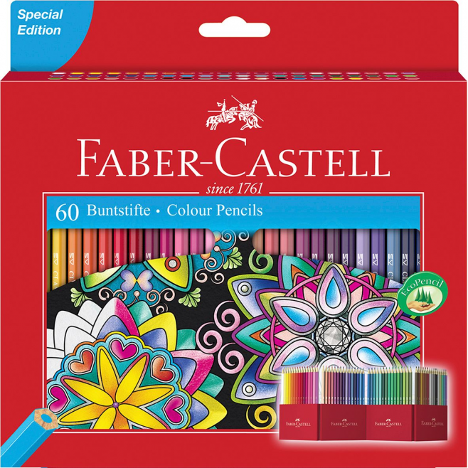 Kredki ołówkowe Faber-Castell - 60 kolorów