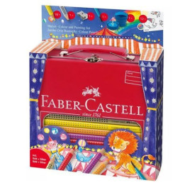 Kredki ołówkowe Faber Castell Jumbo Grip Circus - 18 kolorów + akcesoria