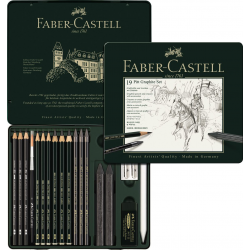 Zestaw ołówków i grafitów Pitt Graphite Faber-Castell - 19 elementów