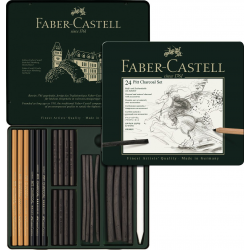 Zestaw ołówków i grafitów Pitt Charcoal Faber-Castell - 24 elementy