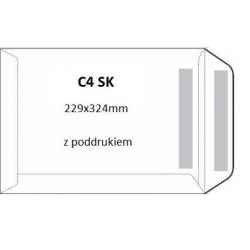Koperta biała C4 SK z poddrukiem / 50 szt