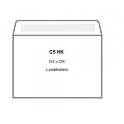 Koperta biała C5 HK z poddrukiem / 500 szt