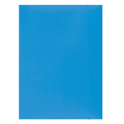 Teczka kartonowa z gumką A4 - niebieska