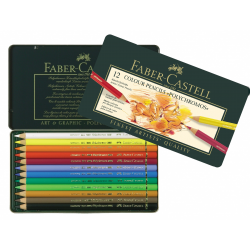 Kredki ołówkowe Faber-Castell Polychromos - 12 kolorów