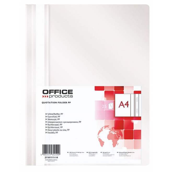 Skoroszyt PP Office Products - biały