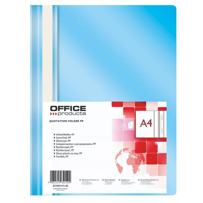 Skoroszyt PP Office Products - jasny niebieski