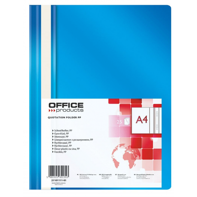 Skoroszyt PP Office Products - niebieski