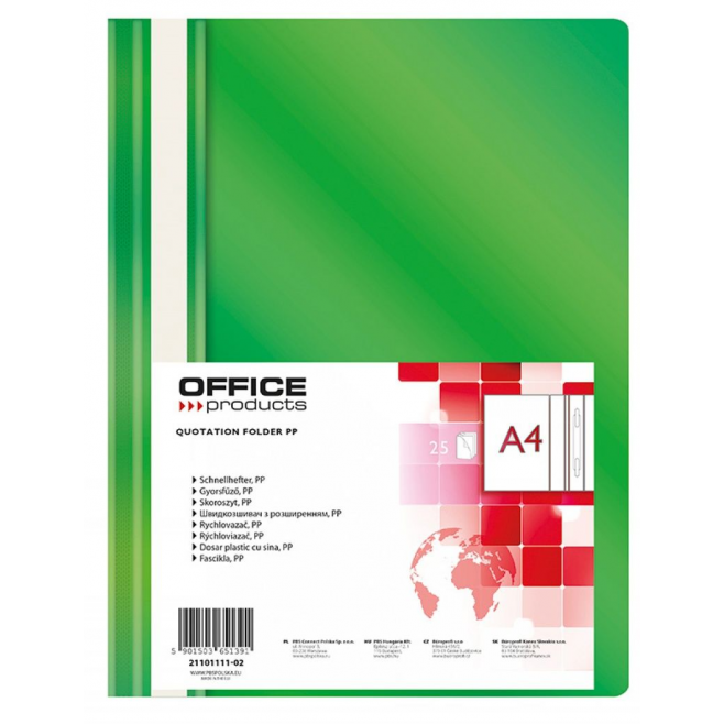 Skoroszyt PP Office Products - zielony