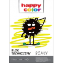 Blok techniczny A4 Happy Color- biały, 10k