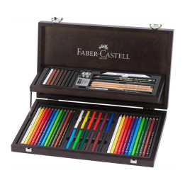 Kompendium Art&Graphic Faber-Castell - 53 elementy/ drewniana kaseta