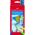 Kredki ołówkowe Faber-Castell JUMBO - 10 kolorów + temperówka