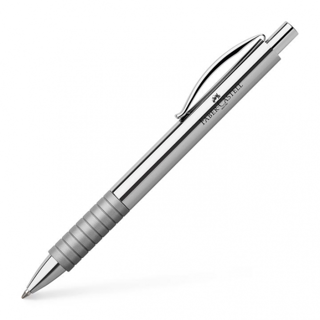 Długopis Faber-Castell Essentio Metal - błyszczący, srebrny