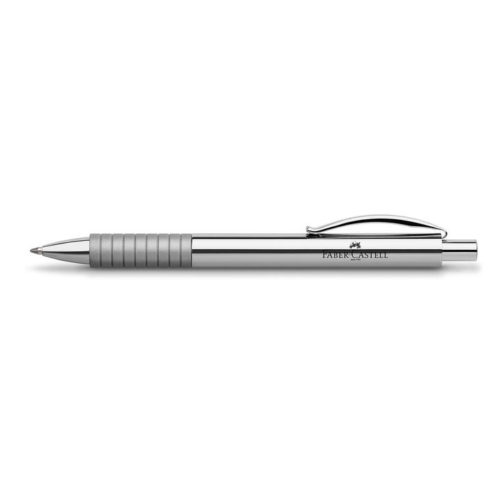 Długopis Faber-Castell Essentio Metal - błyszczący, srebrny