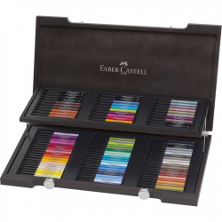 Pisaki artystyczne Faber-Castell - PITT ARTIST PEN - 90 kolorów/ drewniana kaseta