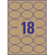 Trwałe etykiety brązowe A4 Avery Zweckform owalne - 63,5x42,3 mm / 25 ark