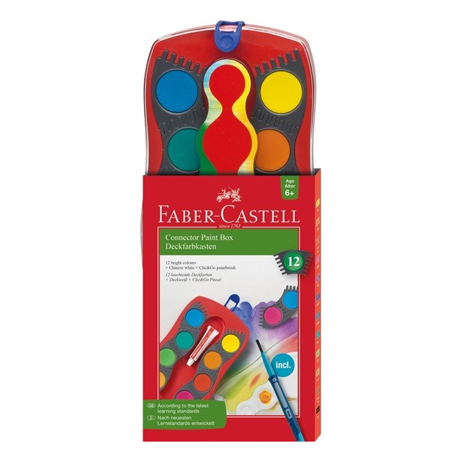 Farby akwarelowe Faber-Castell Connector - 12 kolorów