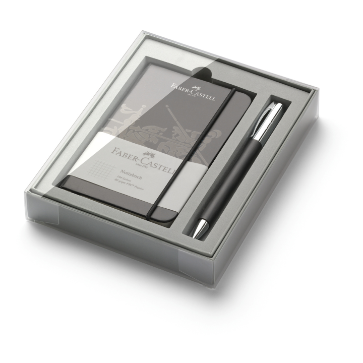 Długopis i notes Faber Castell Ambition - Resin Black