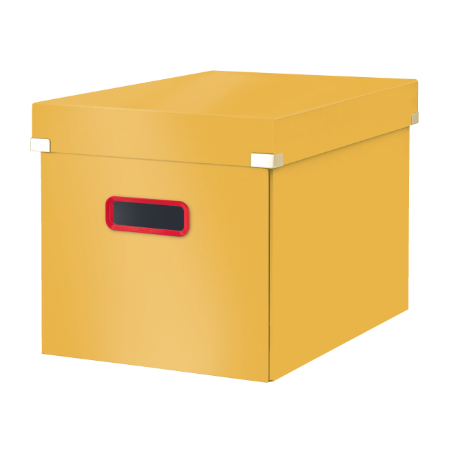 Pudełko do przechowywania Leitz Click & Store Cosy, duże, rozmiar L, żółte