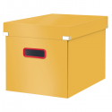 Pudełko do przechowywania Leitz Click & Store Cosy, duże, rozmiar L - żółte
