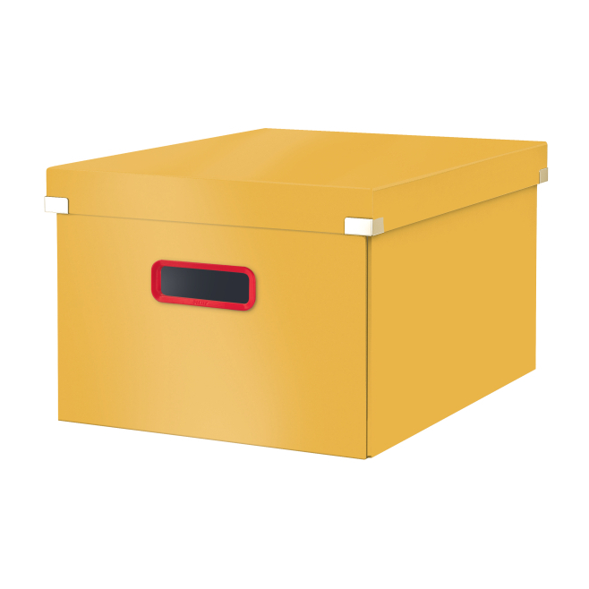 Pudełko do przechowywania Leitz Click & Store Cosy, średnie - żółte