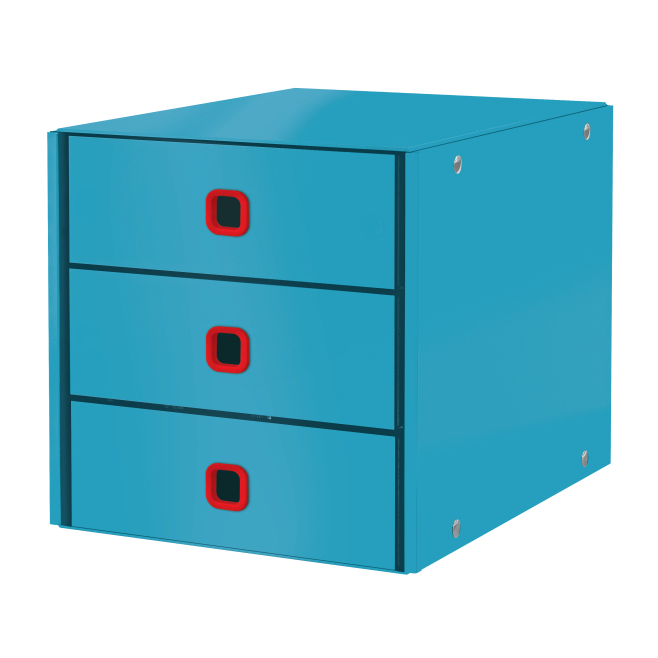 Pojemnik z 3 szufladami Leitz Click & Store Cosy - niebieski