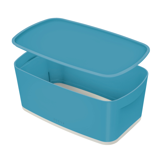 MyBox Cosy mały pojemnik z pokrywką - niebieski