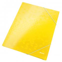 Teczka kartonowa z gumką WOW Leitz - żółta