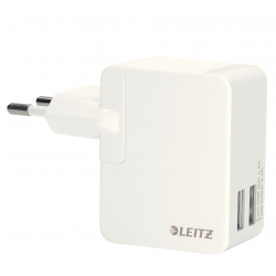 Ładowarka sieciowa Leitz Complete, z 2 portami USB - biała
