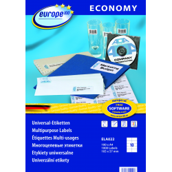 Uniwersalne etykiety Economy A4 - 105x57mm /100 ark
