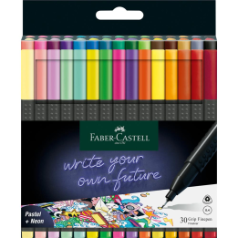 Cienkopisy Faber-Castell GRIP 0,4 mm - 30 kolorów