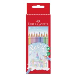 Kredki ołówkowe Faber Castell Zamek  - 10 kolorów pastelowych
