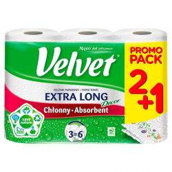 Ręcznik papierowy Velvet Extra Long / 2 +1