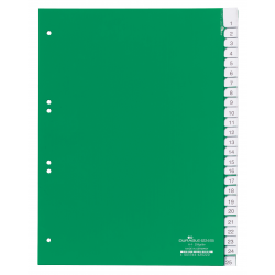 Przekładki A4 Durable alfabetyczne A-Z / 25 części - zielone / 1 kpl.