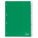 Przekładki A4 Durable alfabetyczne A-Z / 25 części - zielone / 1 kpl.