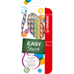 Kredki ołówkowe Stabilo EASYcolors - 6 kolorów - dla leworęcznych