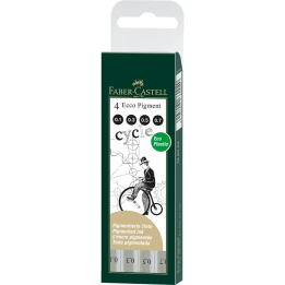 Cienkopis pigmentowy Ecco Faber-Castell - czarny - 4 szt
