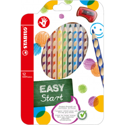 Kredki ołówkowe Stabilo EASYcolors - 12 kolorów - dla praworęcznych